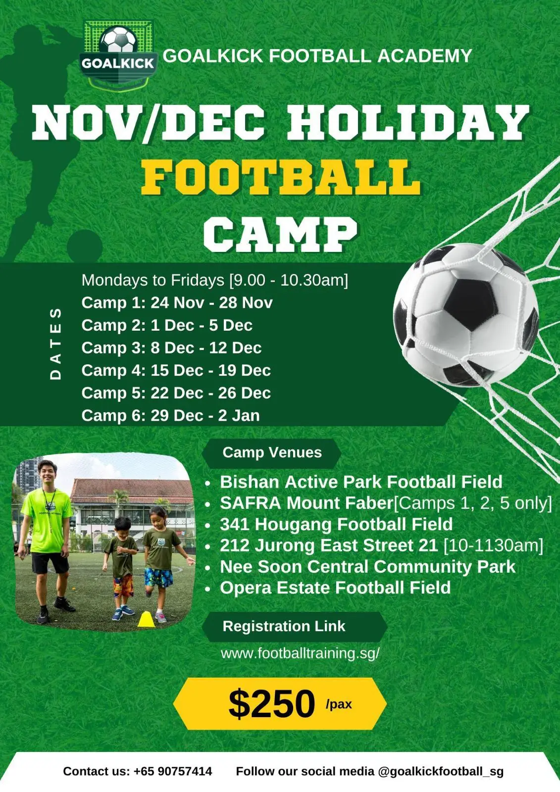 holiday football camp december