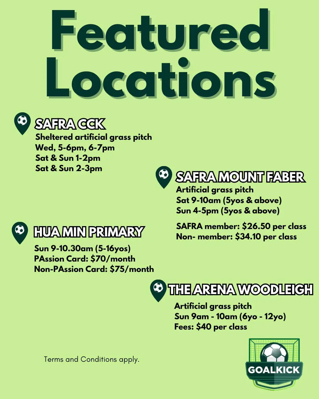 football academy locations