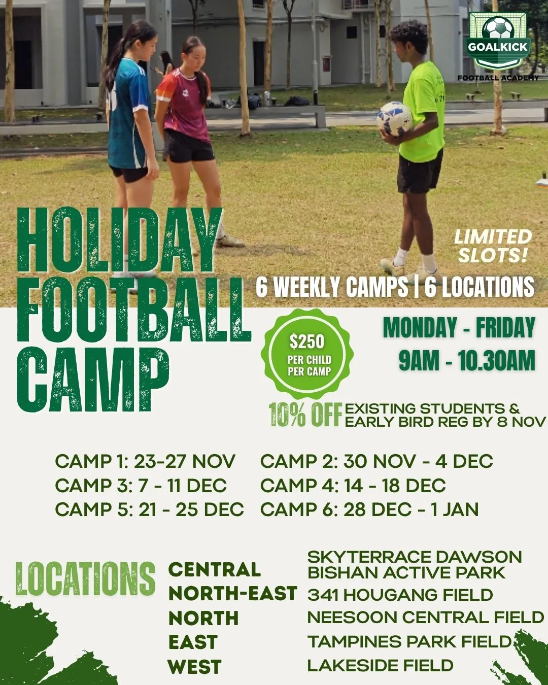 holiday football camp